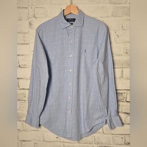 Polo Ralph Lauren Classic Fit Blue Check Dress Shirt M Long Sleeve